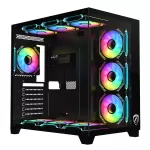 PC Power ICEBERG V3 Mid Tower ARGB 10 Fan Gaming Casing (Black)
